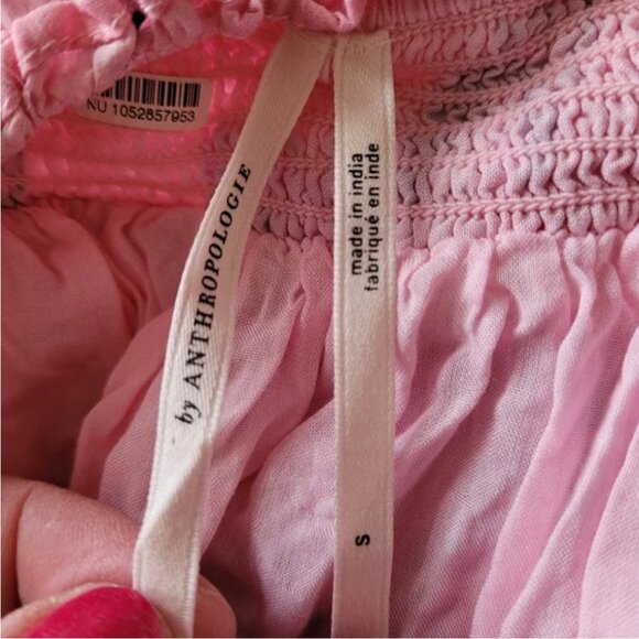 Anthropologie Alissa Tiered Maxi Dress Pink Lined size S - Picture 7 of 9